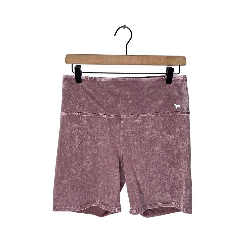 VS YOGA Pull-On Shorts Stone Wash Purple REPAIRED Size Large